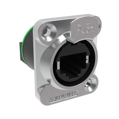 Indoor IP44  Rj45 Connector Industrial Solder Male Female 8pin Horn Straight Plug