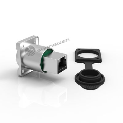کانکتور Rj45 ضد آب صنعتی زنانه برای شاسی صنعتی بیرونی