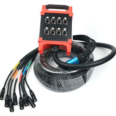 8 Channel 4x16A Multi-Channel Industrial Electric Signal Sockets with Retractable Cable Reel and CAT6 SF/UTP Network Cord
