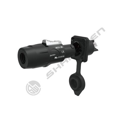 IP65 پانل بیرونی نصب سوکت برق 3-پین اتصال کننده صوتی مرد با صفحه نمایش LED 20A سوکت شاسی برای راه حل های قدرت صوتی