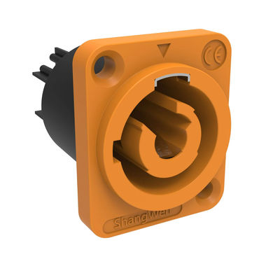 Outdoor Use Yellow 3-Pin Female Power Connector Secure Locking Mechanism Adequate Protection for LED Display Outdoor Connector