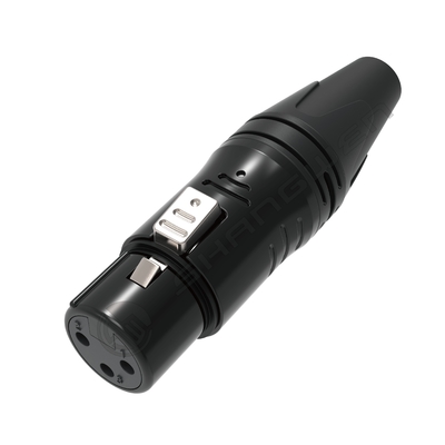 Custom Logo 3 Pin XLR Male Connector Waterproof DMX Thread Coupling Audio Video Connector Female Socket for Outdoor