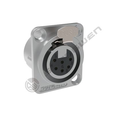 IP40 محافظت در داخل 6 قطب XLR اتصال صدا و ویدیو برای حرفه ای صدا و ویدیو
