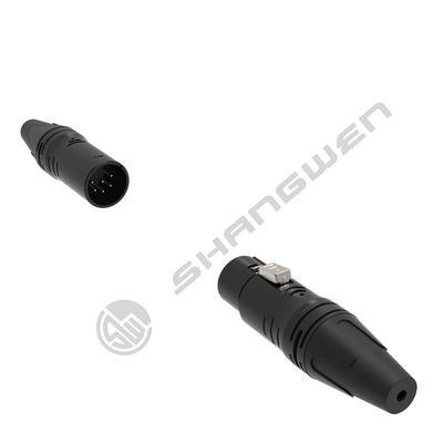 6-Pin XLR Audio Video Connectors Durable Indoor XLR Connectors with IP40 Protection Class