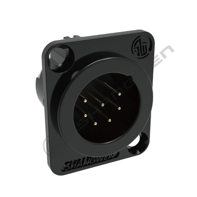 Black 7-Pin XLR Audio Video Connectors 7-Pole Female Male Plug Socket for Indoor IP40 Protection