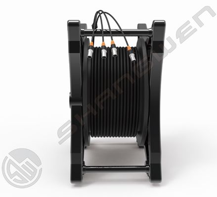 کابل چند کانال 4 کانال 4x16A سوکت های سیگنال صنعتی الکتریکی CAT6 SF/UTP شبکه سیم کششی کابل رولی