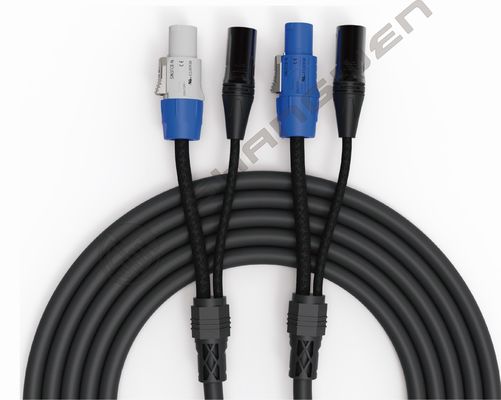 Female Male Powercon Combination Cable 3PIN DMX SJT Signal Power 2in1 Cat6 RJ45 Cat5E Shielded CAT6a Cat5e Network Cable