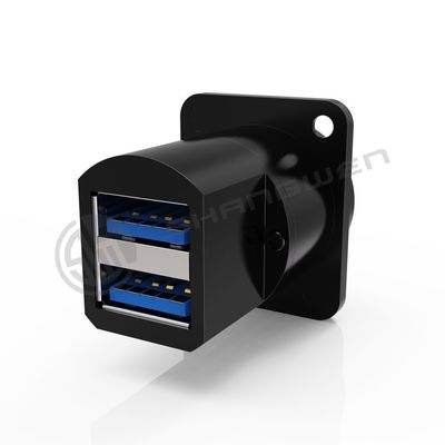9Pin Shielded Dustproof Double Port USB Type A/B 3.0 Data Cable Connector Custom Length Plastic ABS Housing Copper for Audio