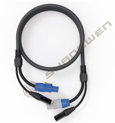 XLR Female and Male Powercon Combination Cable 5pin DMX SJT Signal and Power in 2in1 Hybrid Communication Cables