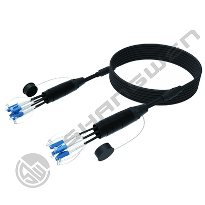 LC SC FC کابل های ارتباطی TPU ضد آب LC-LC تک حالت زره ای PDLC فیبر نوری پیچ کابل ریل 4/6/8 هسته