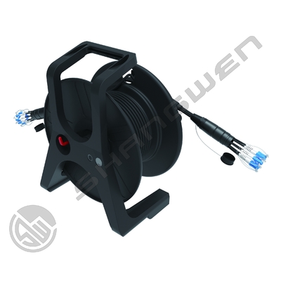 سیاه 4/6/8 هسته های بیرونی زرهی PDLC LC SC FC تک حالت 4Fibers 6Cores 8 Fibers گزینه های متری پیچ Cord Bundle Reel Drum