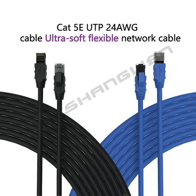 Cat5E Round UTP 24AWG UTP Soft 4pair CE UL Multiple Copper Twist 100% Oxygen Free Copper Patch Cord Ethernet Cable Cat5E  Cable