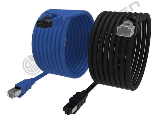 کابل شبکه لن CAT7 RJ45 Plug FTP UTP SFTP ROHS CE 1000ft CAT7 AWG23 S/FTP 100% مسي نارنجي