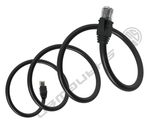 کابل شبکه Cat5e UTP مشکی 26awg، کابل پچ 4 جفت Cat5e LAN