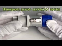 3 پین اتصال قدرت دایره ای برق Powercon مرد ماده PA6