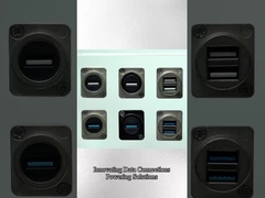 کانکتور نصب پنل USB Ip65 ضد آب 9 پین کانکتور USB برای تبدیل فرمت