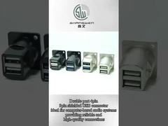 دو پورت پانل نصب کنتاکتور ضد آب 9 پین محافظ USB کنتاکتور