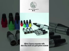 IP40 محافظت در داخل 6 قطب XLR اتصال صدا و ویدیو برای حرفه ای صدا و ویدیو