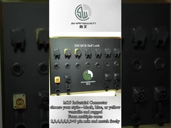 IP67 M19 کانکتور 6 پین زرد 15A Solder Overmolded Aluminum Alloy Shell نایلان